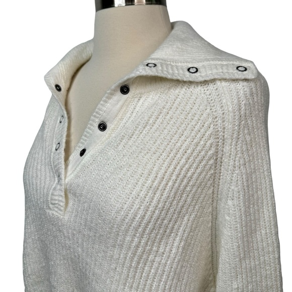 BDG Lexi Henley Fuzzy Crop Sweater M - Picture 8 of 16